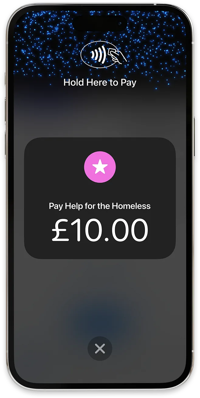 Tap to Pay donation on a phone